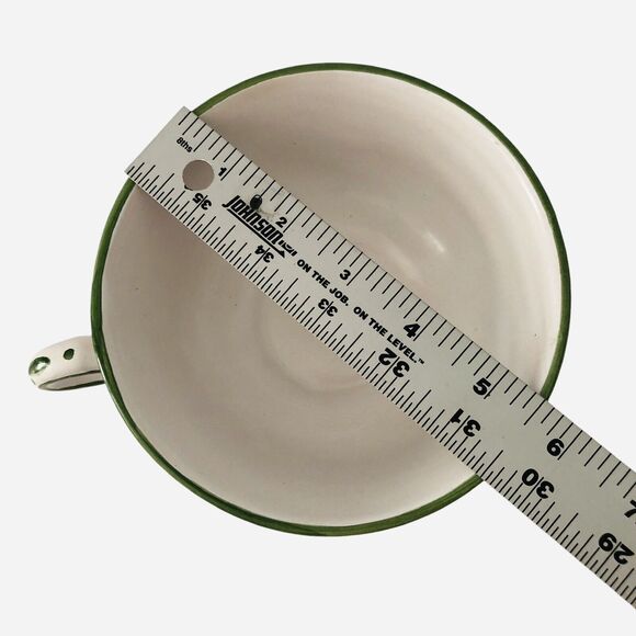 French Pottery Cup and Saucer Hand Painted Birds Signed Atelier du Chateau Set 2 - Picture 8 of 14